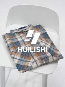 HUILISHI Mens Plaid Casual Fashion Loose Short Sleeve Shirt