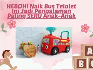 SHP 570 [BISA DINAIKI!] Ride On Bus Mainan Tunggang Anak Bis Telolet Mobil Dorong AYO BUS BASURI Warna Random
