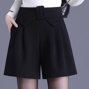 WANGGONGZHU | High Waist Casual Shorts Women Autumn Winter Loose A-Line Boot Pants Fashionable Outerwear Slimming Princess Style Long Pants
