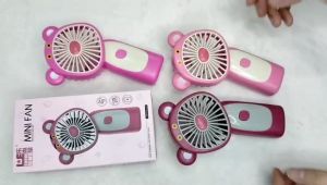 Quạt Mini Cầm Tay Gấu Dâu Lotso Sạc Điện Tiện Lợi Đi Học Đi Làm Dã Ngoại