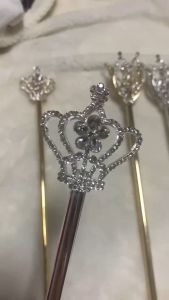 Royal Queen King Scepter Magic Fairy Wands Photography Props For Pageant Wedding Birthday Halloween Costume Accessory