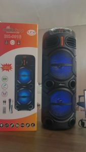 Audiobop 3000W Double 8INCH Super Bass Portable Wireless Bluetooth Speaker bk-8816 With Free wire Microphone