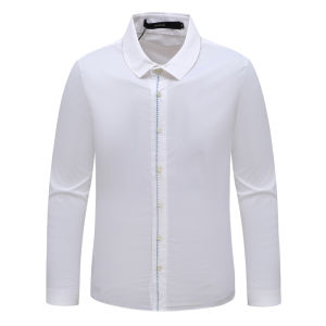 Mens Fashionable Long Sleeve Shirt DN125 Spring Autumn Casual Versatile Cotton Business Leisure Top Standard Fit Regular Sleeve