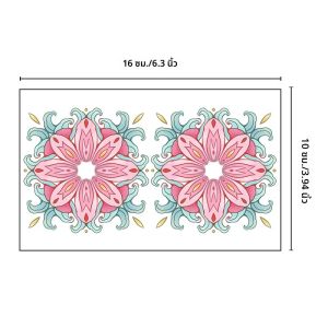 สติกเกอร์ปิดหัวนมลายดอกโบตั๋นสีชมพูเรืองแสงในที่มืด กันน้ำและกันเหงื่อ แบบเซ็กซี่