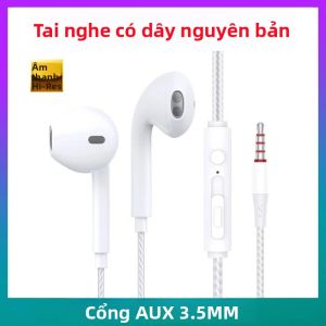 Tai Nghe Có Dây Âm Thanh Nổi Bass Có Mic HD Jack Cắm 35 Mm Tai Nghe Phổ Thông Dành Cho Máy Tính Bảng Điện Thoại Di Động Samsung Xiaomi