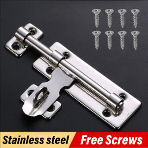 YESPERY Stainless Steel Slide Bolt Lock Gate Latch For Gates Fences Garage Shed Doors For Home Hardware Gate Safety Door Bolt