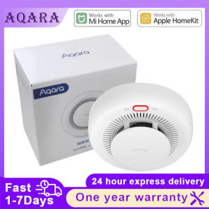 Aqara | NEW Aqara Smoke Detector Sensor Zigbee Smart Fire Alarm Monitor Sound Alert Home Security Works With Xiaomi Mijia Mihome Homekit