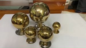 หัวเสาสแตนเลส เกรด304 สีทอง ขนาด (1.5-2.5) แข็งแรงทนทาน จัดส่งไวทั่วประเทศ