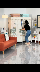 Leego Tủ Quần Áo Khớp Hợp Kim Khung Thép Không Gỉ Chịu Được 800kg Tủ Vải Kệ Trẻ Em Tủ Quần Áo Lắp Ráp Không Rỉ Sét