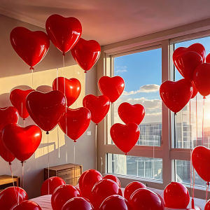 25/50pcs 10 inch red heart-shaped latex balloons for birthday parties weddings Valentines Day showers party decorations