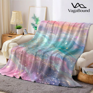 BILIBILI | Pastel Galaxy Flannel Blanket Warm Soft Halloween Christmas Decorative Couch Warm Cozy All-Season Gift