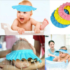 Adjustable Baby Shampoo Cap Kids Wash Hair Protection Soft EVA Baby Bath Waterproof Hat Infant Health Care Accessories New
