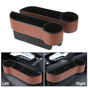 Car Organizer Leather Car Seat Gap Storage Box Seat Gap Slit Box With Charging Hole