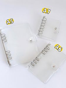 Matte Finish PVC High Transparency A5A6A7 Ring Binder Cover Storage Album Shell Loose Leaf Notebook Cover Business Supplies