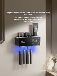 Sterilizing Drying Organizer Toothbrush Disinfector Wall-Mounted