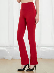 กางเกงโยคะเอวสูงทรงสลิมฟิต ระบายอากาศได้ดี ทรงหลวม ผ้าโมดอล กางเกงเต้นรำสีดำ สำหรับผู้หญิง กางเกงโยคะทรงสลิมฟิต