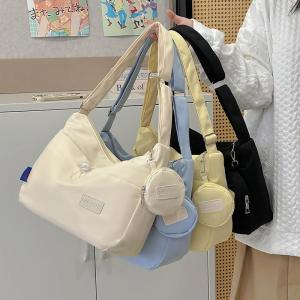 Bộ Ba Lô Đeo Vai Đơn Giản Màu Trơn Hai Món Cho Học Sinh Đi Làm Hàng Ngày Ba Lô Mẹ Con Thời Trang Hợp Thời Trang