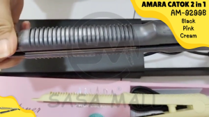 Yellow Amara Catok 2 in 1 Am-9299b Multifungsi Bisa Lurus Bisa Keriting Catokan Rambut Original Hair Straigthener Curling 2in1 Beauty Tools Perlengkapan Alat Rambut Garansi 6 Bulan Resmi AM 9299b Laz COD Bisa Bayar di Tempat