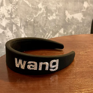 Elegant Thick Sparkling Diamond Embedded Hairband Face Slimming French Vintage Style Headwear Fashionable Korean Trend Accessory