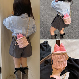 Girls Bags New Arrival Bow Bucket Bag Western Style Kids Cute Crossbody Bag Girl Princess Accessories Coin Purse