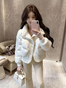 Chic Elegant Little Lady Style Youthful Womens Padded Jacket