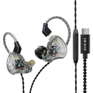 Kbear | KBEAR KS1 Dual Magnetic Circuit Dynamic Headphones IEMs Gaming Wired Earphones In-Ear Monitor Music Earbuds Headsets