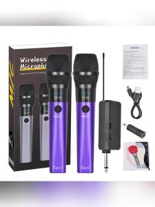 IRIN | IRIN WX17 Karaoke Wireless Microphone Dynamic Mic Set Rechargeable Receiver Handheld Mic for Studio Recording Live Streaming