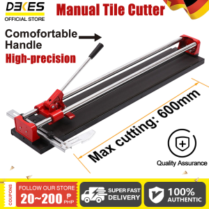 DEKES 600mm Manual Tile Cutter: Heavy Duty & Portable