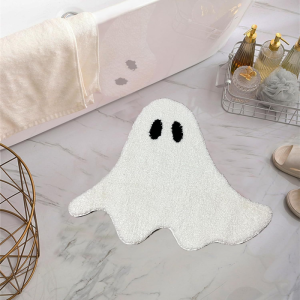 Thảm Tắm Hình Ma Halloween VIKAMA Mềm Mại Chống Trơn Trượt Hình Dạng Bất Quy Tắc Dùng Cho Cửa Ra Vào Phòng Tắm Trang Trí Nhà Cửa Ngày Lễ Chất Liệu Polyester