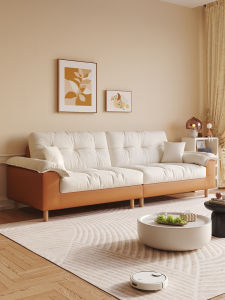 Compact Cloud Sofa Colorful Modern Linen Scratch-Resistant Removable Cover Straight
