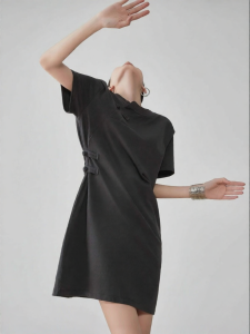 XIAODADEHUA | Retro Gray Loose Casual Dress