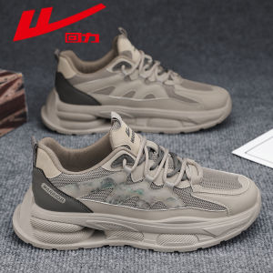 Mens Breathable Mesh Running Shoes Spring 2025 New Style Dad Sneakers Casual Sports Shoes Korean Version Flat Laces