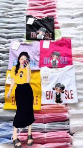 Áo Thun Thái Nữ Form Vừa Cotton 100% Mềm Mịn Mát (Mã A41 Cô Gái Má Hồng) Từ 40 Đến 60kg Phong Cách Cá Tính Độc Đáo