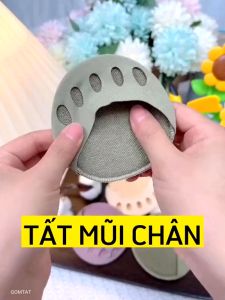 Tất nữ mũi ngón chân đi giày cao gót GOMTAT đệm giảm đau chân dạng xỏ ngón êm chân khử mùi hôi - PO-MUICHAN-3010-1DOI