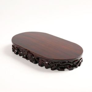 Ornamental Stone Wood Base Display Stand