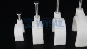 1 Pack (100pcs) Round And Flat Cable Nail Clip White Pvc Clamp For Fixed Wire Layout