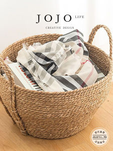 Jojos L PD Cheers Wicker Basket Flower Basket Basket for Living Room Home Decoration Dry Cup Style Rural Material Wicker