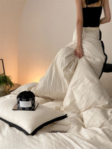 2025 New Premium Lightweight Pure Cotton Four-Piece Bedding Set Washed Cotton Coverlet High-End Master Bedroom Luxury Linens