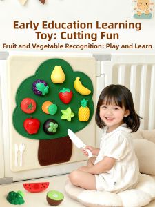 TANGJIUGONG | Educational Felt Board Fruit Cutting & Picking Toy