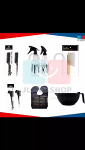 Deluxe Hair Care & Color Kit Accesories Spray Cape/Bib Hair Brush and brush
