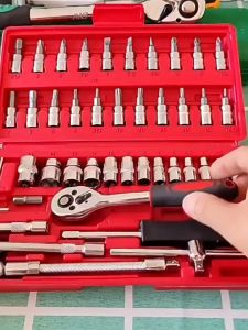 Kunci SOK 46 PC Set Socket Full Lengkap Socket Tool Kit Alat Reparasi Mobil dan Sepeda Motor
