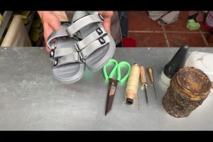 Bộ dụng cụ kim khâu giày Dép tại nhà đầy đủ gồm chai keo dánkim khâuSủi đế giàyXịt khử mùi giàykéo bấm chỉ kèm video