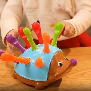 Đồ Chơi Nhím Cho Trẻ Mới Biết Đi Montessori Phát Triển Kỹ Năng Vận Động Tinh Phân Loại Màu Sắc Phối Hợp Tay-mắt Chơi Giáo Dục