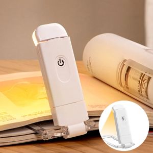 Book Light LED USB Rechargeable Reading Light Eye Protection Night Light Portable Clip Desk Light Bookmark Read Light
