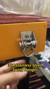 304 Stainless Steel Swing Hanger Heavy Duty Swing Hook 360° Rotating Suspension Mount Bracket with Expansion Bolts and Wood Screws
