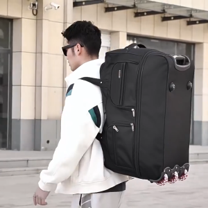 Large Capacity Rolling Duffle Bag with Wheels Trolley Travel bag for Men Carry On Luggage Bag