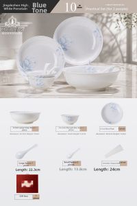 mornenjoy | Attractive Underglaze Colored Ceramic Dinnerware Set