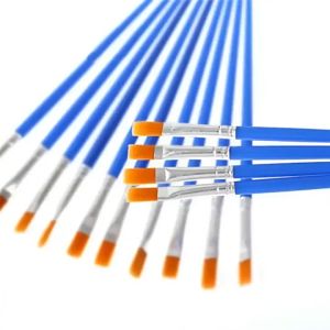 200pcs Paint Brush Flat Set Brush Face Painting Kuas Lukis Fan Kuas Cat Lukis Pengecatan Halus Serbaguna