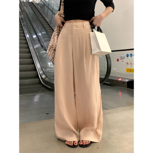 High Waisted Loose Leg Flared Trousers