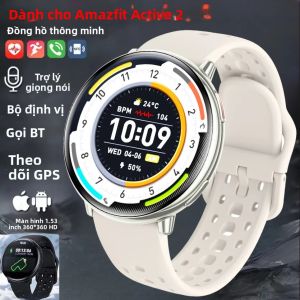 Đồng Hồ Thông Minh Amazfit Active 2 GPS Dành Cho Nam & Nữ Màn Hình AMOLED Chống Nước Tích Hợp La Bàn NFC Gọi Bluetooth Theo Dõi Nhịp Tim